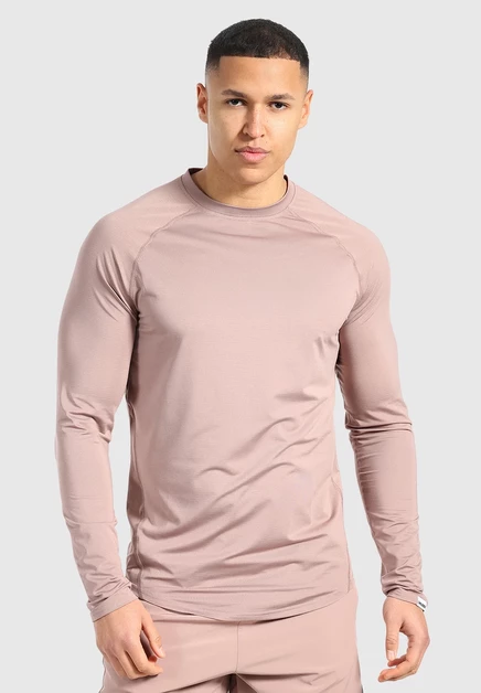Мужской лонгслив Smilodox Powerfit Sport, бежевый