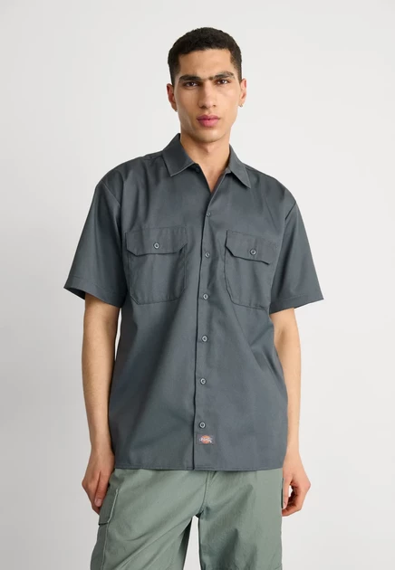 Мужская рубашка Dickies Work, угольно-серая