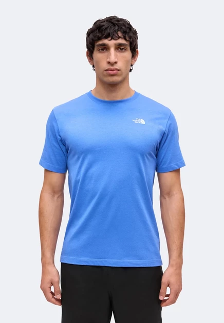 The North Face M EVOLUTION SIMPLE DOME REGULAR SHORT SLEEVE TEE - Basic T-shirt - white active blue