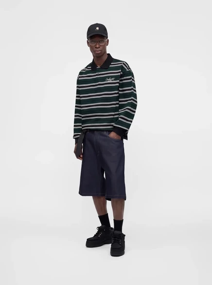Мужское поло Carhartt WIP, темно-зеленое