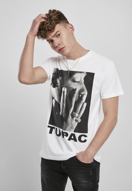 Мужская футболка с принтом Mister Tee Tupac, белая