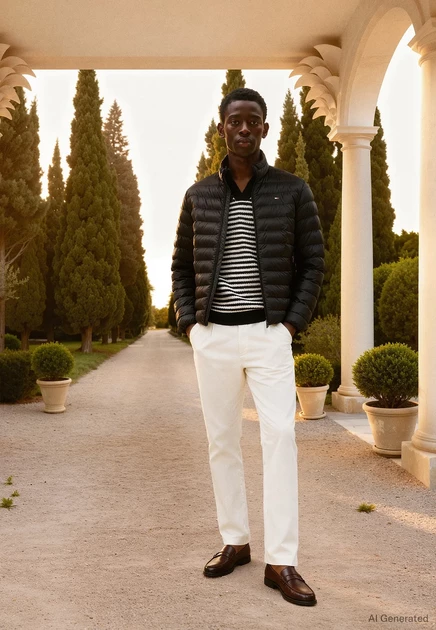 Мужская лёгкая куртка Tommy Hilfiger, чёрная