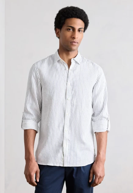 Мужская рубашка Scotch & Soda в полоску, синяя