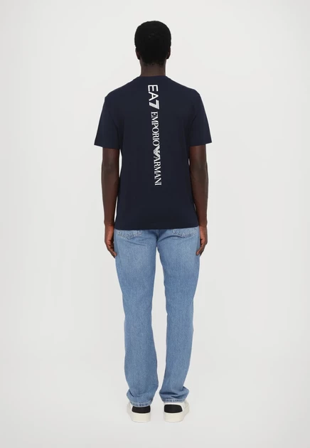 Мужская футболка EA7 Emporio Armani, сине-белая