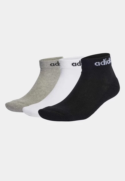 Носки adidas Linear Cushioned, 3 пары, серые/белые/черные