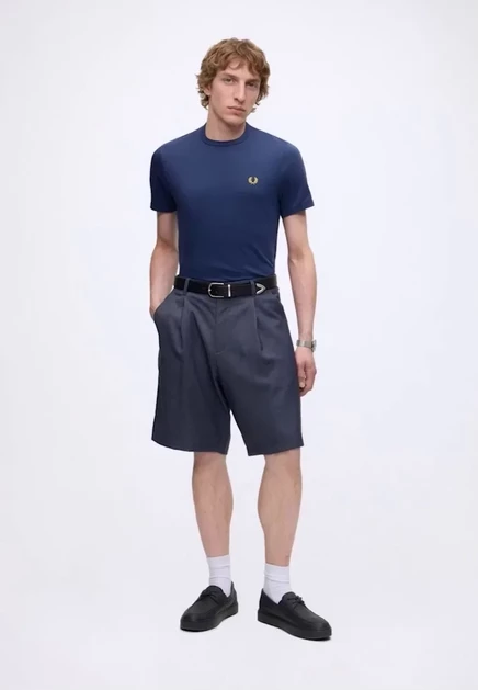 Мужская футболка Fred Perry Ringer, темно-синяя