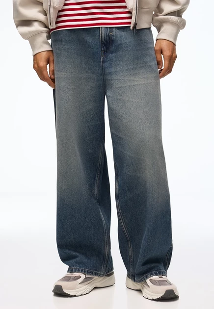 Мужские джинсы Bershka Super Baggy, голубые