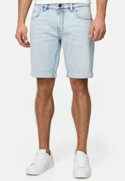 INDICODE JEANS INCADEN - Denim shorts - blau foam blue