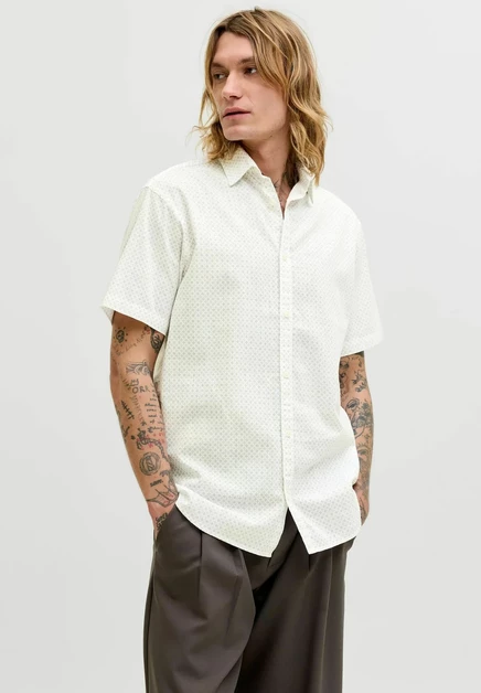 Мужская рубашка Jack & Jones Premium, белая