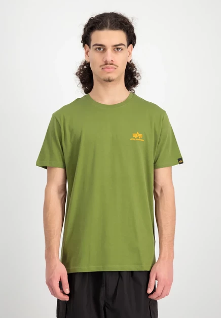 Мужская футболка Alpha Industries, темно-оливковая