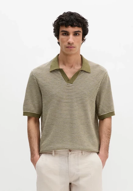 Мужское поло Marc O'Polo Polo, серо-зеленое