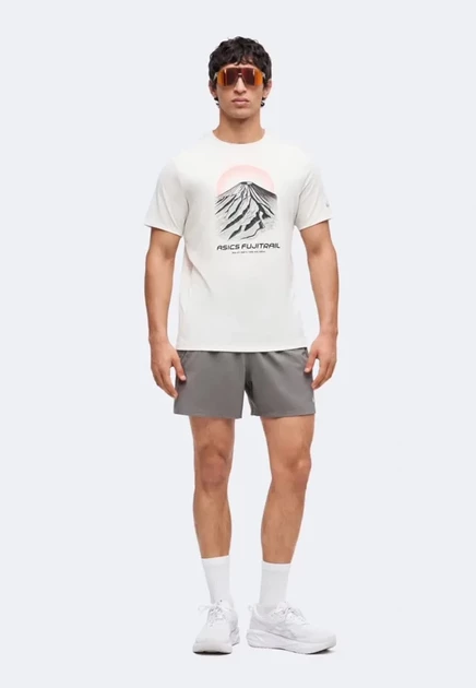 Мужская футболка Asics Fujitrail Logo, кремовая