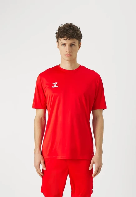 Мужская спортивная футболка Hummel Essential, красная