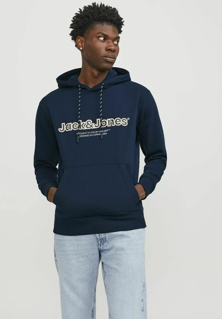 Мужское худи Jack & Jones Jorlakewood, голубое