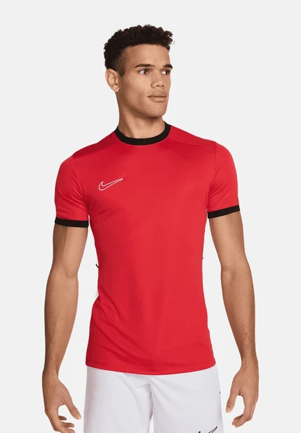 Мужская футбольная футболка Nike Performance, красно-чёрная