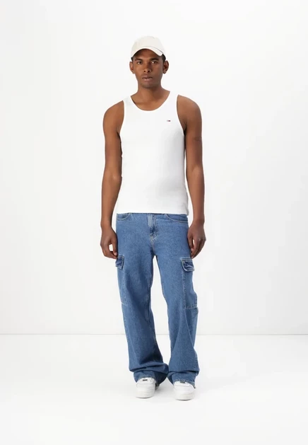Мужские майки Tommy Jeans, 2 шт., экрю/темно-синие