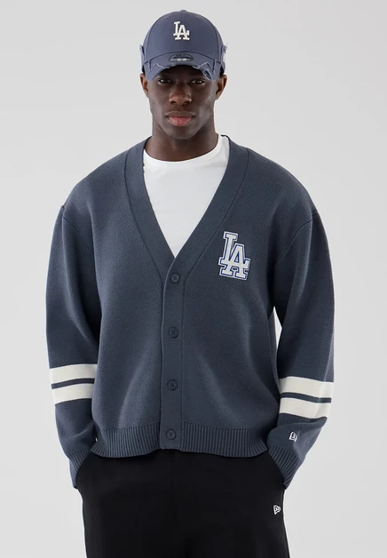 Мужской кардиган New Era Los Angeles Dodgers, темно-серый