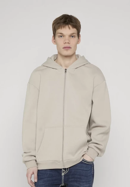 Мужское худи Urban Classics FLUFFY ZIP, белое