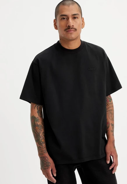 Levi's® TAB VINTAGE TEE - Print T-shirt - rheem overdye stripe smoked pearl overdye mineral black