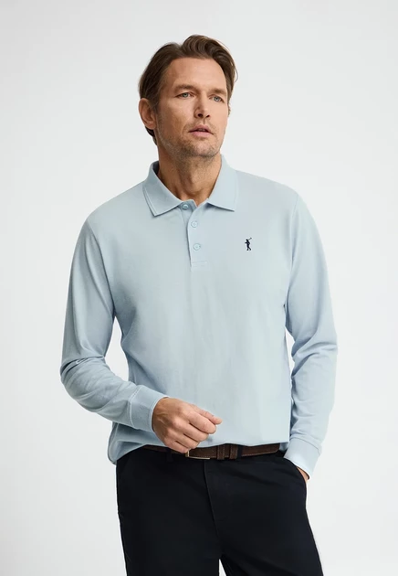 Мужское поло Polo Club Rigby GO LS, голубое
