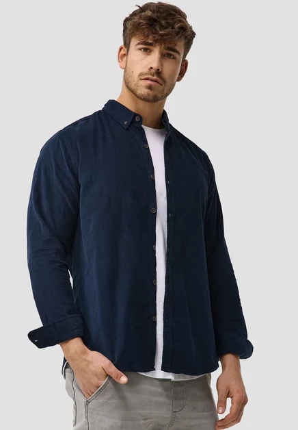 Мужская рубашка Indicode Jeans Ryan, темно-синяя