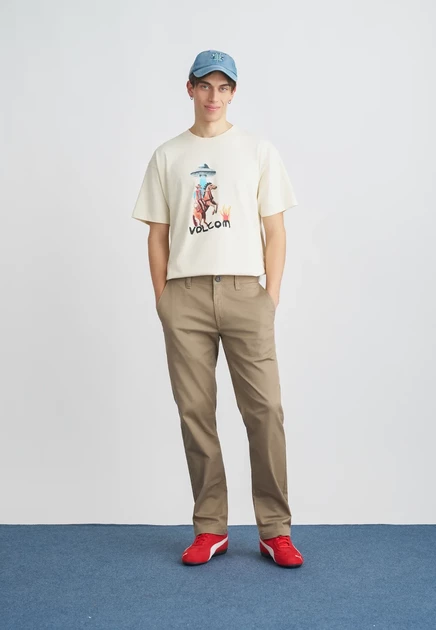 Мужские брюки Volcom FRICKIN MODERN, цвета хаки