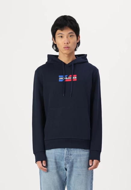 Мужское худи Jack & Jones Logo, сине-голубое