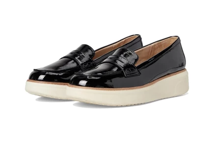 LifeStride Chelsea Loafer/Moc Shoes black patent