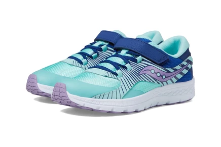 Мужские кроссовки Saucony Kids Velocer A/C (Little Kid/Big Kid) turquoise/navy/purple