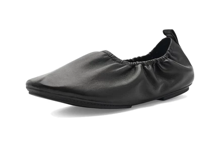 FitFlop Delicato Poise Leather Ballerinas all black 1