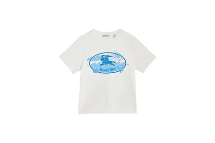 Детская футболка Burberry Kids Cedar Wave, белая