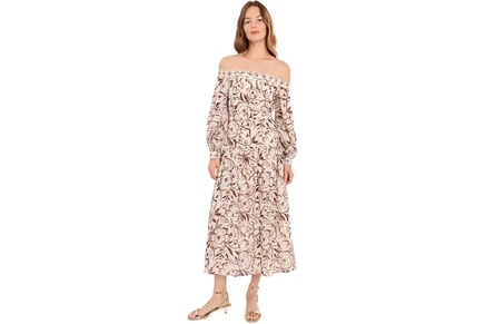 Платье Adrianna Papell Printed Midi Dress