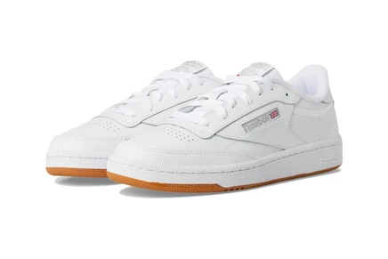 Женские кроссовки Reebok Club C 85, бело-серо-бежевые