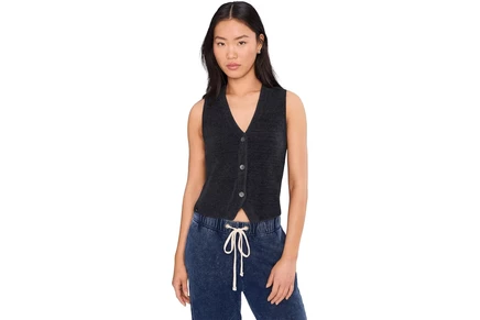 Свитер Barefoot Dreams CozyChic Ultra Lite Button Front Vest