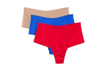 Hanky Panky Breathesoft Hi-rise Thong 3 Pack brilliant blue/sleigh queen/taupe