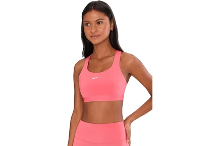 Женский бюстгальтер Nike Swift High-Support, коралл/серебро