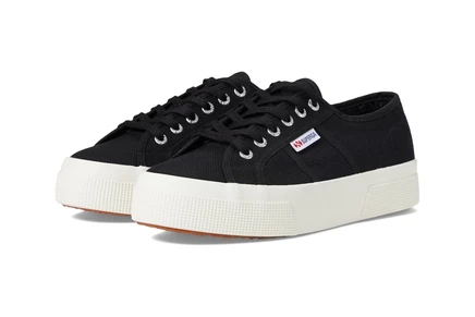 Женские кеды Superga 2740 Platform, черно-белые