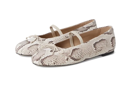 Женские балетки Stuart Weitzman Prima Bow Maryjane, кремовые