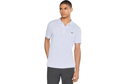 Мужская поло Lacoste Slim Fit Pique, светло-голубая