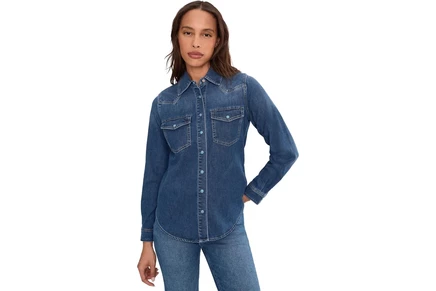 Liverpool Los Angeles Western Slim Denim Shirt wilder