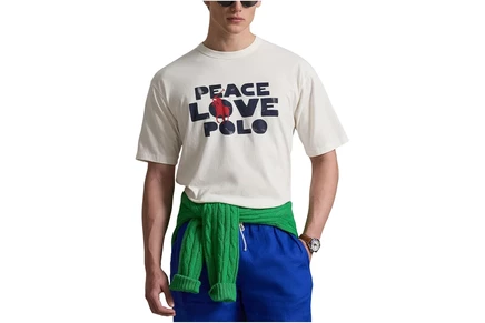 Поло Polo Ralph Lauren Classic Fit Peace Love Polo T-Shirt