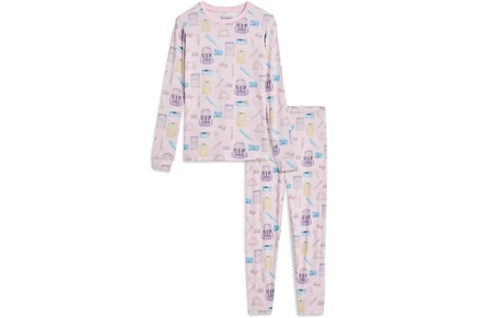 Детская пижама Kickee Pants Kids с принтом, фиолетовая