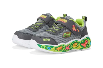 Детские кроссовки Skechers Kids Play Scene, антрацитово-салатовые