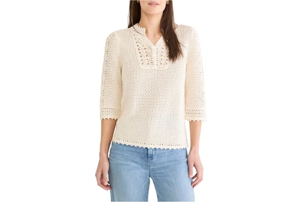 Свитер NICZOE Crochet Mesh Sweater