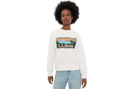 Женский свитшот L.L.Bean Essential Logo Crew Sweatshirt