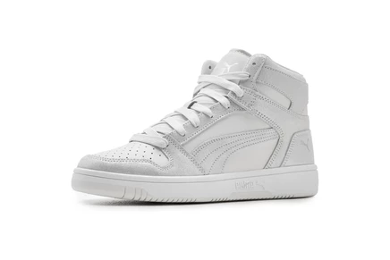 Женские кроссовки Puma Rebound Layup Mid, серо‑серебристые