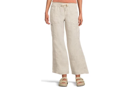 Джинсы L.L.Bean Premium Linen Breezy Mid-Rise Wide Leg Utility Pull-On Pants