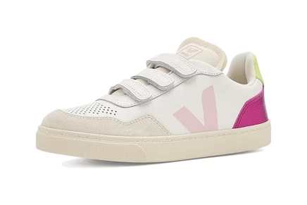 Детские кеды VEJA Kids Small V-90, бело-черные