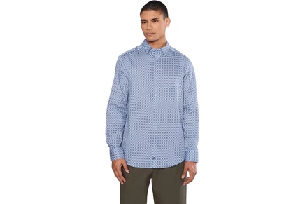 Мужская рубашка Johnston & Murphy Logan Printed Cotton Long-sleeve Shirt