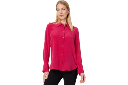 Женская блузка EQUIPMENT Leona Top из шелка, малиновая